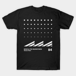 Ocean Rain / Echo & The Bunnymen / Minimal Graphic Design Tribute T-Shirt